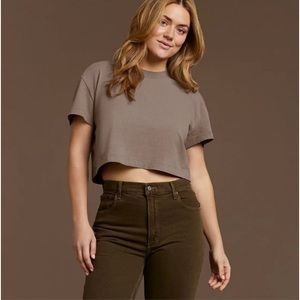 Nuuds Cropped Tee | Mocha | Small